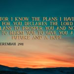 Jeremiah 29 v 11