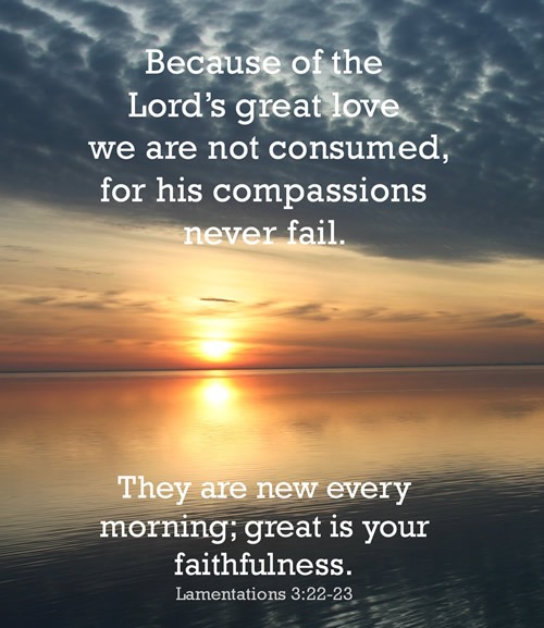 Lamentations 3 verses 22-23