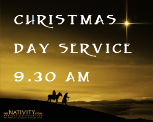 Christmas Day service sign