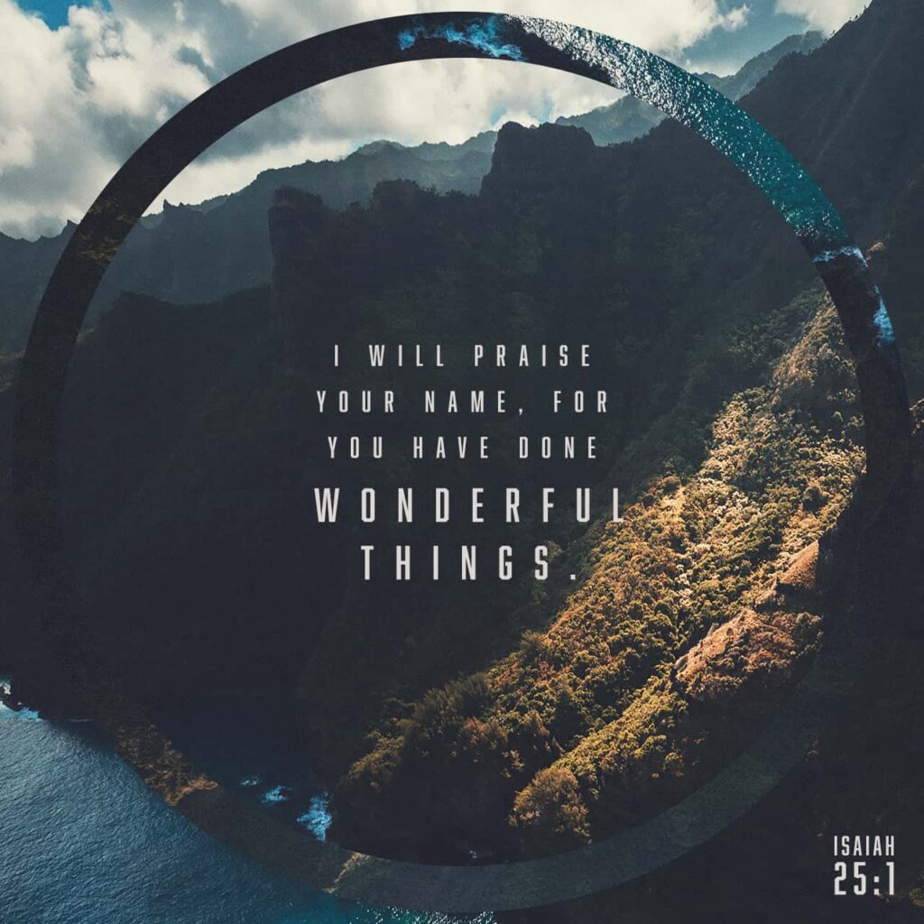 Isaiah 25 v 1